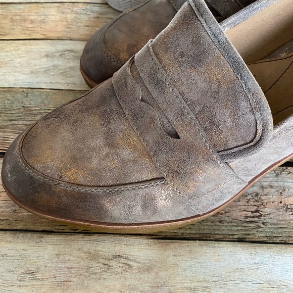 Sofft Metallic Bronze Suede Penny Loafers 11 - Picture 4 of 10